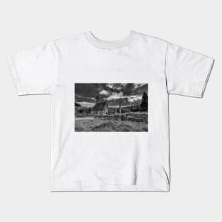 St Kevin's Church and Round Tower in Glendalough Kids T-Shirt